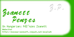zsanett penzes business card